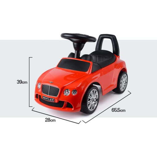 Red Licensed Bentley GT Foot to Floor Push Along Ride on