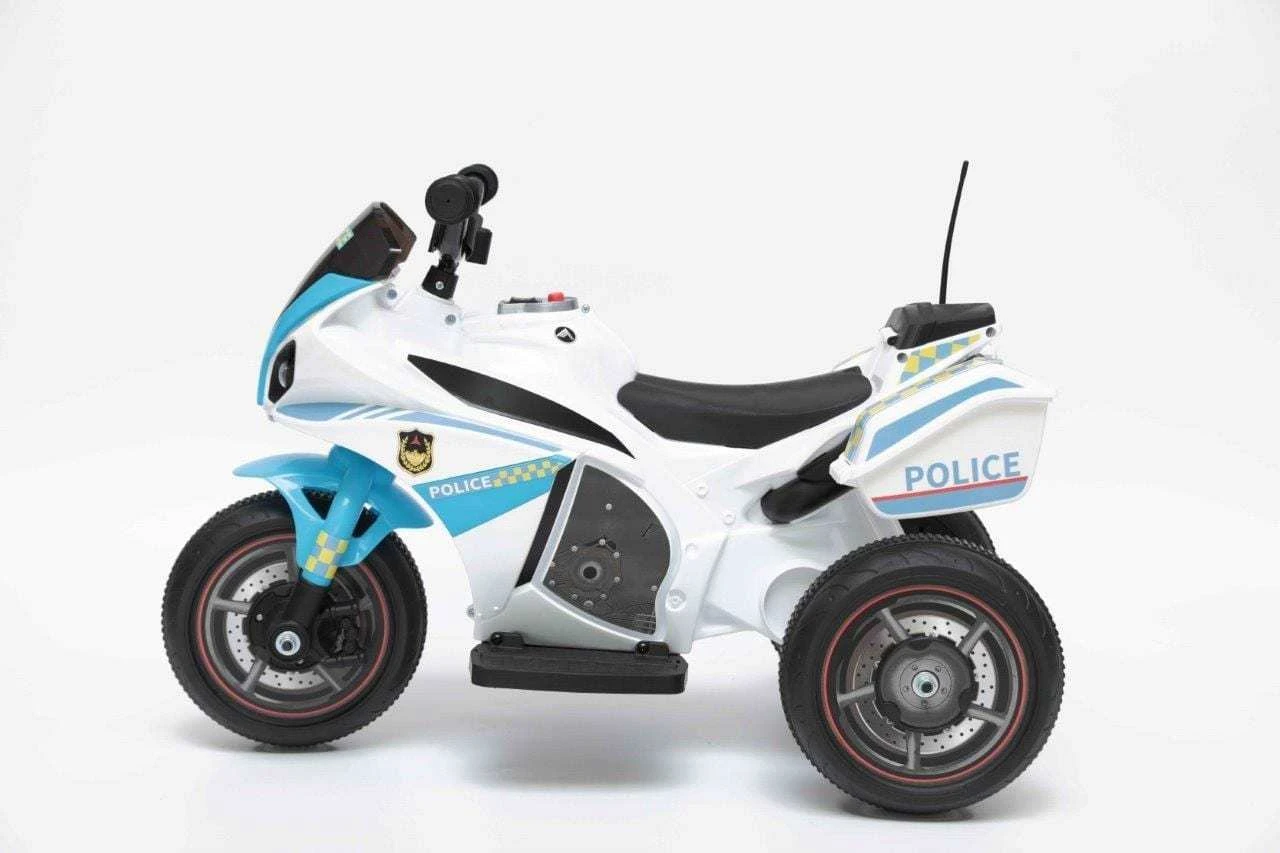 Chad valley 6v powered ride on police bike on sale