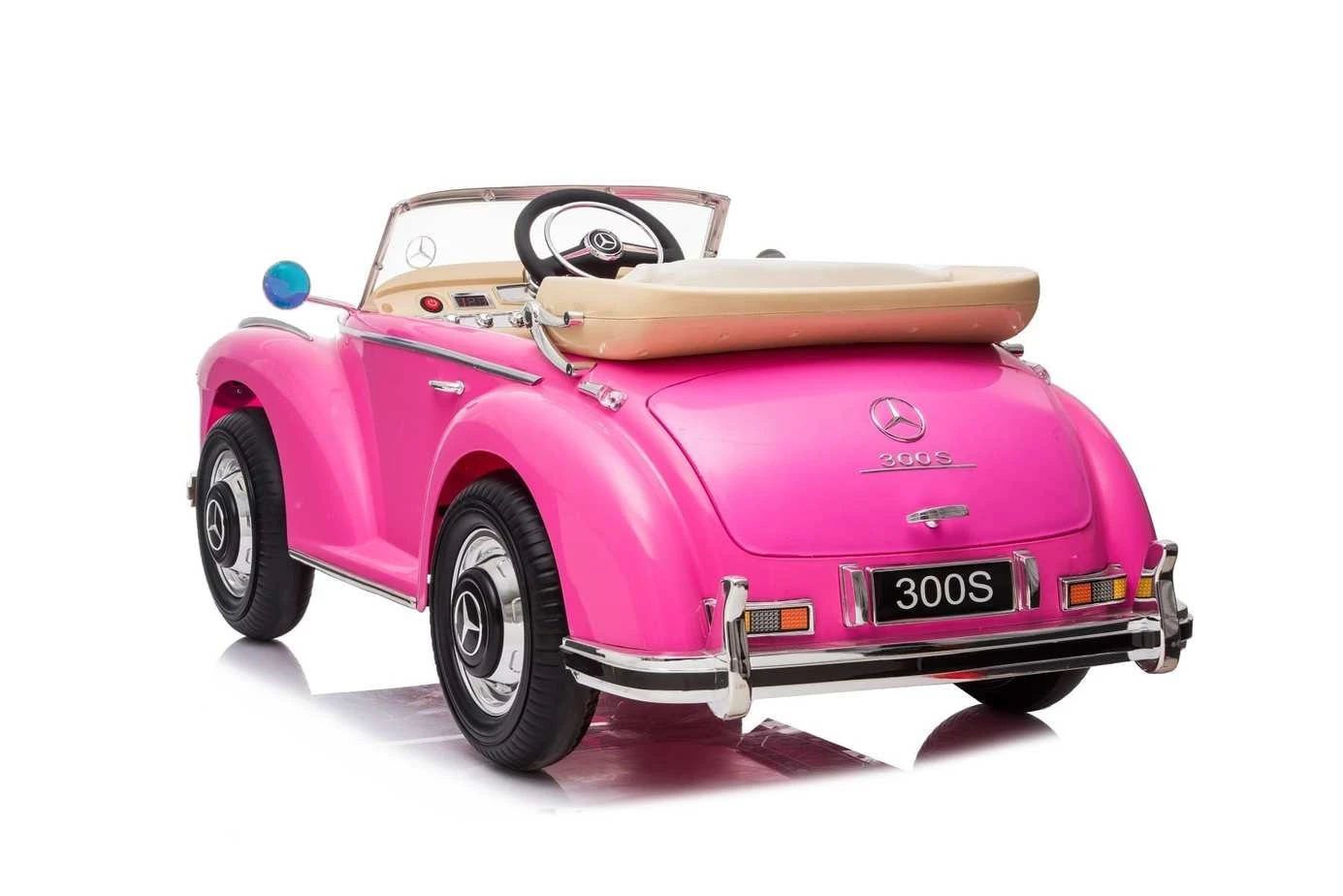 Pink mercedes remote control ride on sale car