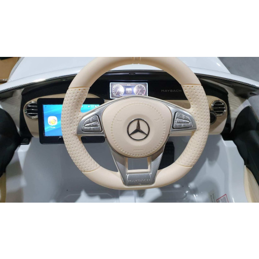 leather steering kids ride on car mercedes maybach