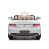 Kids Ride on White Mercedes car with rubber wheels leather seat and mp4