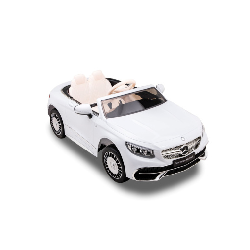 White Mercedes kids ride on car with remote