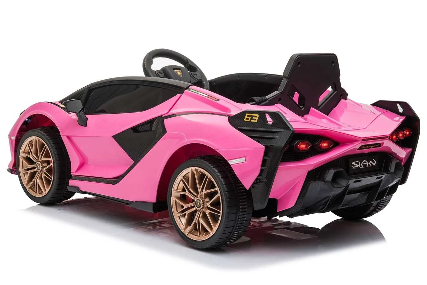 Pink lamborghini ride on 2024 car