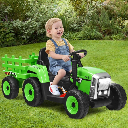 kids ride on tractor green