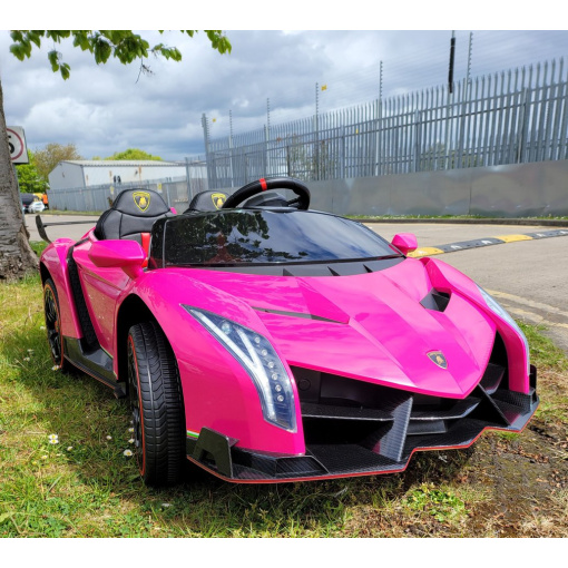 pink lamborghini kids car 2 seater 24v