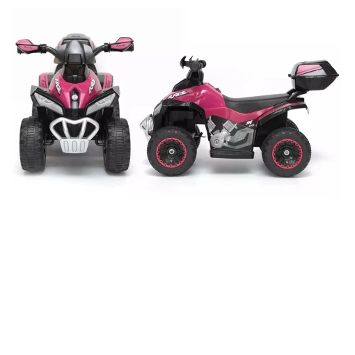 Pink racing quad deals 6v ride on