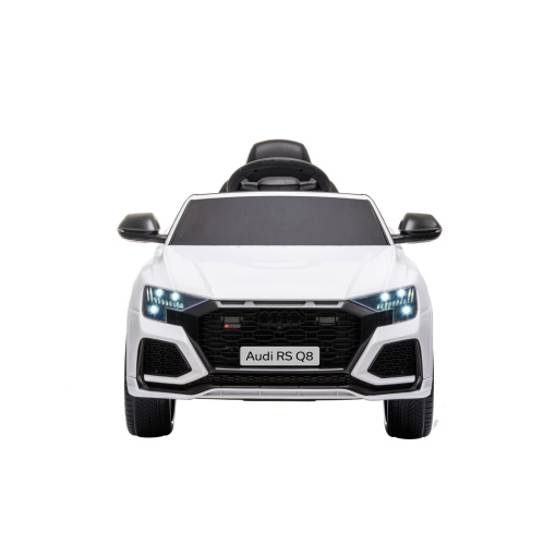 white audi kids rsq8 car with remote