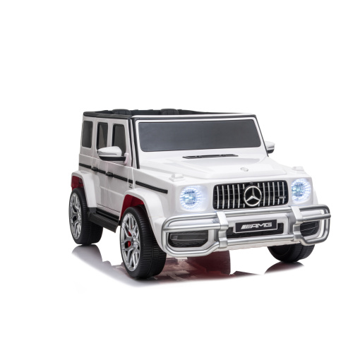 electric ride on car Mercedes g wagon amg white