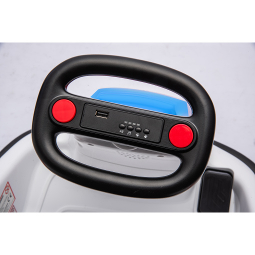 Blue go kart steering