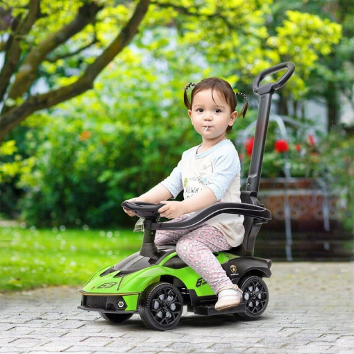 Green kids car for toddlers