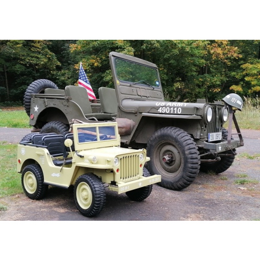 Khaki Jeep Kids Ride on