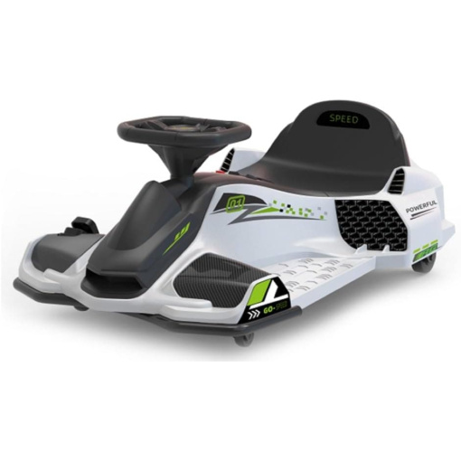 white Kids Drift Kart Zippy Zoom