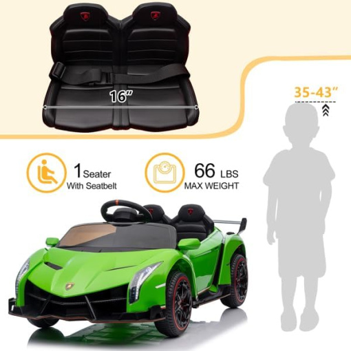 Kids 12v Green Lamborghini Veneno