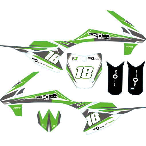 Dirtbike Stickers Green