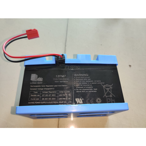 A032 A035 24V7AH battery with blue cover and connector