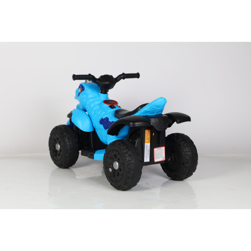 Boys Dinosaur Quad: BlueJurassic Rider Electric Quad Bike