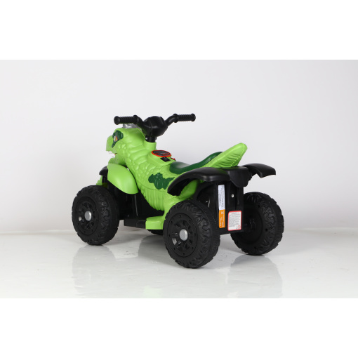 Triceratops Dino Quad: Green Dinosaur Electric Quad Bike