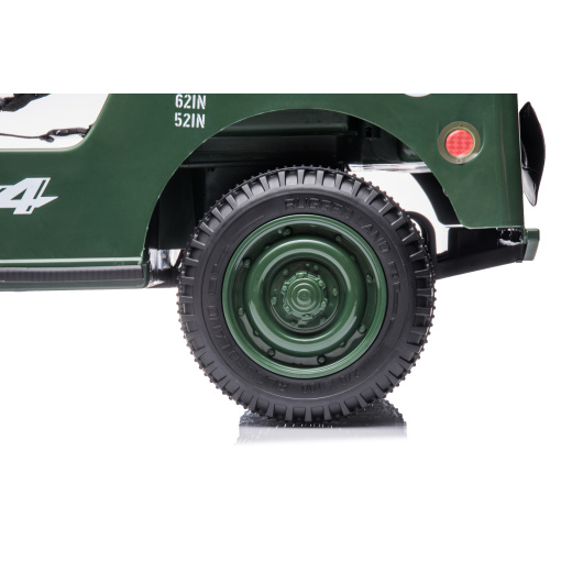 24V Willys Jeep ride-on car for kids, 4WD capable
