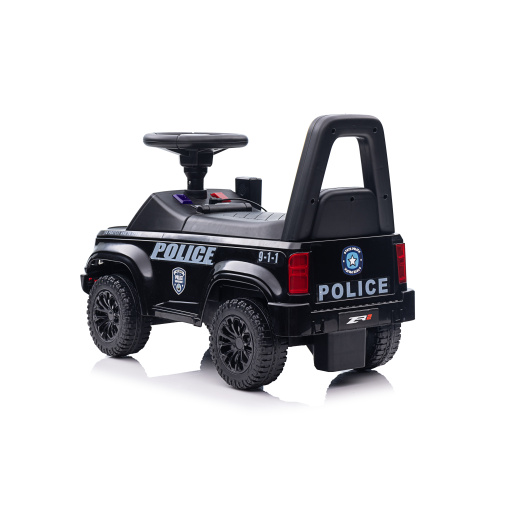 Toddler's first police car, foot propulsion, black