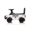 Police-themed ride-on toy for toddlers, white