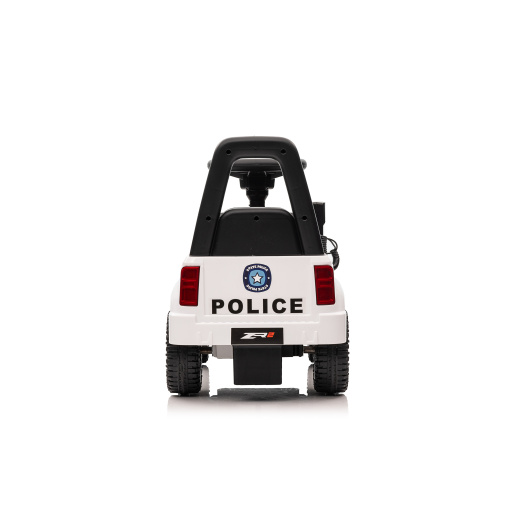 Indoor/outdoor police car toy for toddlers, white