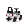 Durable foot-to-floor police car for boys and girls, white