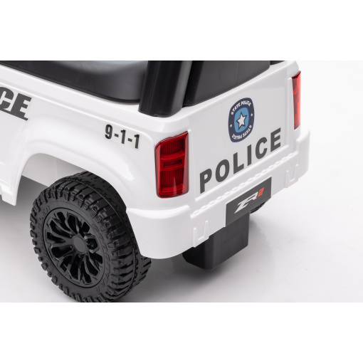 Early learning police vehicle for toddlers, white