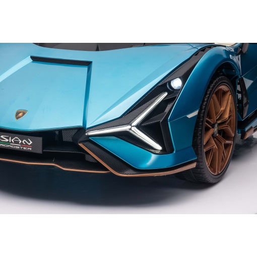 Luxury Kids Ride-On: This two-seater Lamborghini Sian in pink or blue offers an authentic driving experience for children, complete with official licensing and realistic details